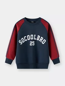 Áo Nỉ Bé Trai 5S Fashion Tay Raglan Can Phối In Cá Tính B0ANI25002