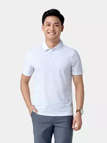 Áo Polo Nam 5S Fashion Dệt Kẻ Phom Regular APC24056