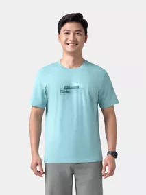 Áo Thun Nam Ngắn Tay In Chữ Phối Hình In Phom Casual ATS24027