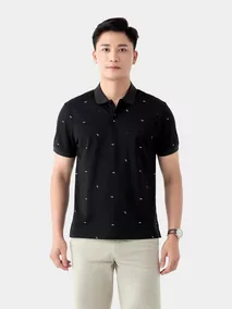 Áo Polo Nam 5S Fashion Họa Tiết In Tràn Slimfit APC24046