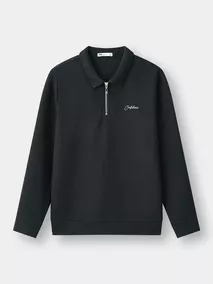 Áo Nỉ Cổ Khóa Nam 5S Fashion Họa Tiết Chữ Thêu M0ANI25010