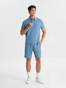 Set Bộ Polo Phối Short Thể Thao 5S Fashion Basic Phom Slimfit BPL25004