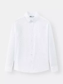 Áo Sơ Mi Nam Dài Tay 5S Fashion Dệt Họa Tiết Regular ASM24047