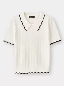 Áo Len Cộc Tay Nữ 5S Fashion Dệt Hiệu Ứng W0ALC25006