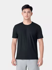 Áo Thun Nam Trơn 5S Fashion Dệt Gân Tăm Casual ATS24046