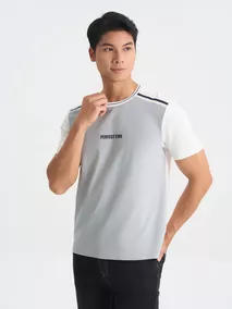 Áo Thun Nam Can Phối 5S Fashion Phom Regular ATS25029