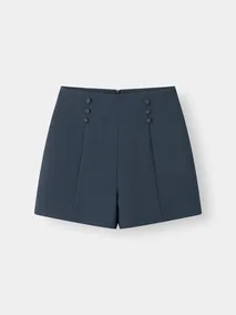Quần Short Âu Nữ 5S Fashion Trang Trí Cúc Phom Regular W0QSA26002