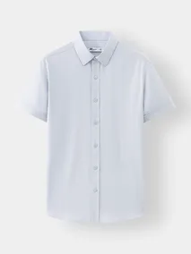 Áo Sơ Mi Nam Ngắn Tay 5S Fashion Màu Ghi Nhạt ASC25020