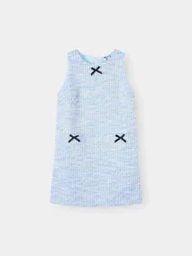 Váy Bé Gái 5S Fashion Vải TWEED Phối Nơ Xinh Xắn G0VAY25005