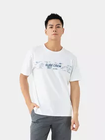 Áo Thun Nam Ngắn Tay 5S Fashion Họa Tiết Phom Casual ATS24019