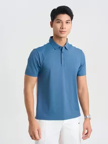 Áo Polo Nam 5S Fashion Can Phối In Lưng Slimfit APC25068