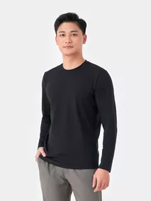 Áo Thun Dài Tay Cổ Tròn 5S Fashion Trơn Slimfit ATO23002