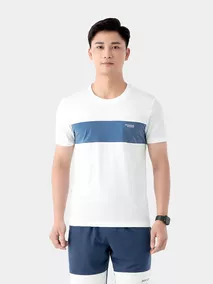 Áo Thun Nam Ngắn Tay 5S Fashion Can Phối Slimfit ATS24018