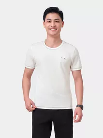 Áo Thun Nam Ngắn Tay 5S Fashion Đường Chần Chỉ ATS24051