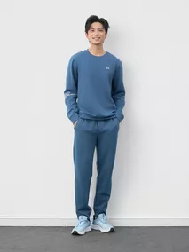 Set Bộ Nỉ Nam Cổ Tròn 5S Fashion In Tay Phom Slimfit MBNI25003