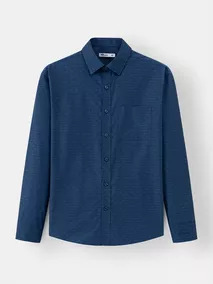 Áo Sơ Mi Nam Dài Tay Họa Tiết Có Túi Phom Regular ASM24016