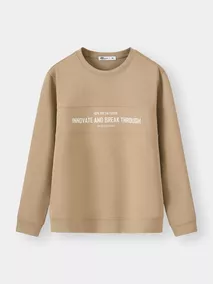 Áo Nỉ Nam 5S Fashion Cổ Tròn In Chữ Phom Regular M0ANI25012