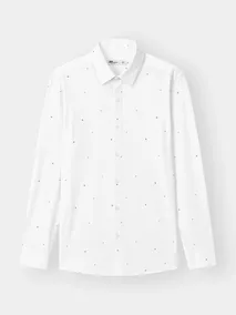 Áo Sơ Mi Nam Dài Tay 5S Fashion Họa Tiết Phom Slimfit M0ASM25013