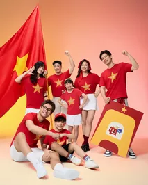 Áo Thun Unisex Cờ Đỏ Sao Vàng 5S Fashion Phom Casual ATS25099