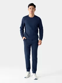 Bộ Quần Áo Nỉ Nam 5S Fashion Trơn Basic Slimfit BNI24001