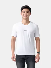 Áo Thun Nam 5S Fashion Siêu Nhẹ Mát In Chữ Phom Slimfit ATS24061
