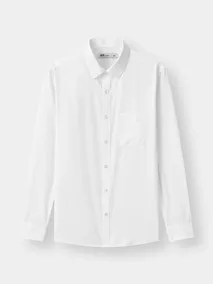 Áo Sơ Mi Nam 5S Fashion Màu Trắng Có Túi Phom Regular M0ASM25010