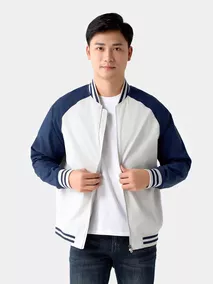 Áo Khoác Bomber Nam 5S Fashion Tay Raglan Phối Màu AKB24060