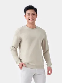 Áo Nỉ Cổ Tròn 5S Fashion Trơn Slimfit ANO23030