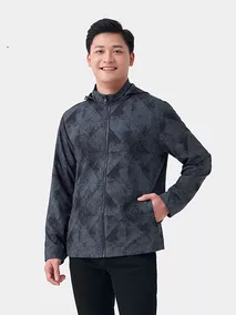 Áo khoác gió 2 lớp lót gió in loang 5S Fashion Slimfit AKG23009