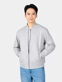 Áo Khoác Bomber Nam 5S Fashion Lót Lông Trơn Basic AKB24043
