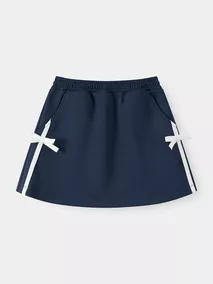 Chân Váy Bé Gái 5S Fashion Vải Nỉ Cạp Chun Phối Nơ GBCVN25001