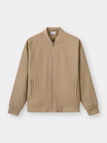 Áo Khoác Bomber Nam 5S Fashion Lót Nỉ Vải Hiệu Ứng M0AKB25012