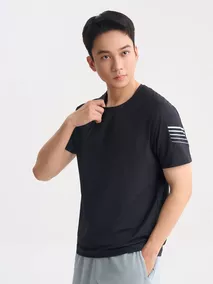 Áo Thun Nam Thể Thao 5S Fashion In Khỏe Khoắn Slimfit ATS25036