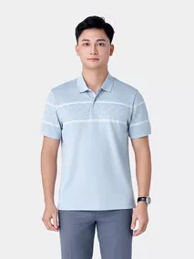 Áo Polo Nam 5S Fashion Họa Tiết Monogram Casual APC24027