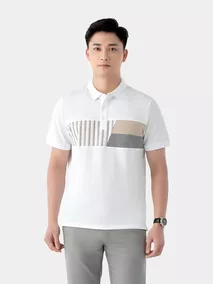 Áo Polo Nam 5S Fashion Phối Họa Tiết Casual APC24045
