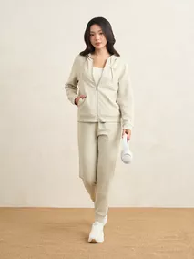 Bộ Nỉ Khóa Nữ 5S Fashion Có Mũ Phom Regular WBNK25013