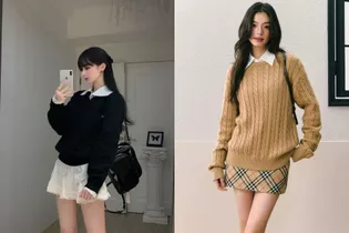 Gợi ý 15+ cách phối áo len cổ sơ mi nữ đẹp, sang chảnh cho chị em