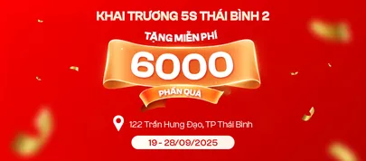 Khai trương chuyển điểm 5S Thái Bình - 122 Trần Hưng Đạo
