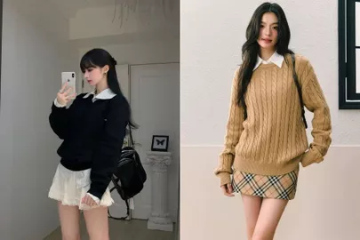 Gợi ý 15+ cách phối áo len cổ sơ mi nữ đẹp, sang chảnh cho chị em