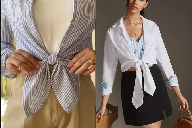 Hướng dẫn cách buộc vạt, thắt nơ cổ áo sơ mi cực XINH cho chị em