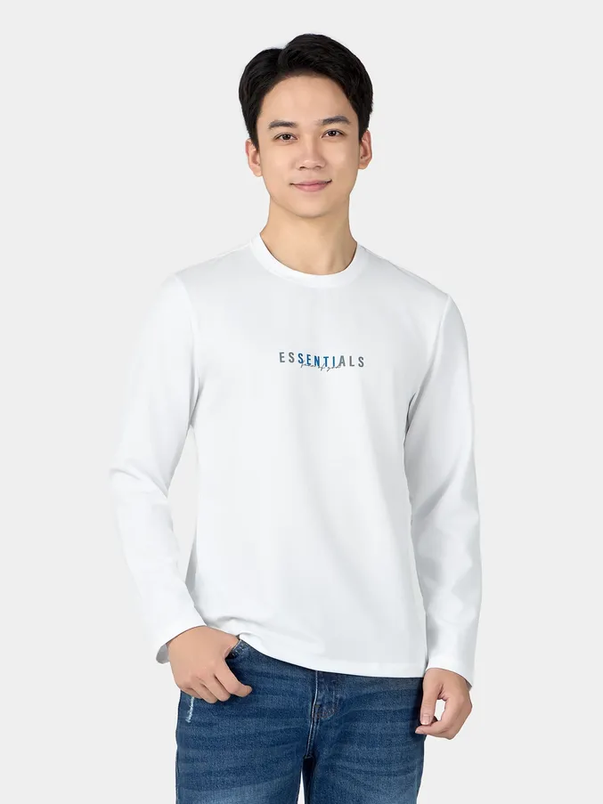 Áo Thun Nam Dài Tay In Chữ 5S Fashion Phom Slimfit ATH24009 5S Fashion ...