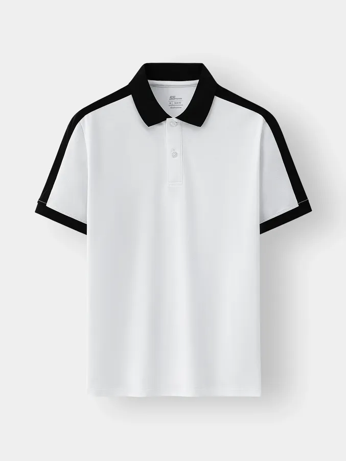 Áo Polo Nam Can Phối In Chữ 5S Fashion Trẻ Trung APC25041 5S Fashion ...