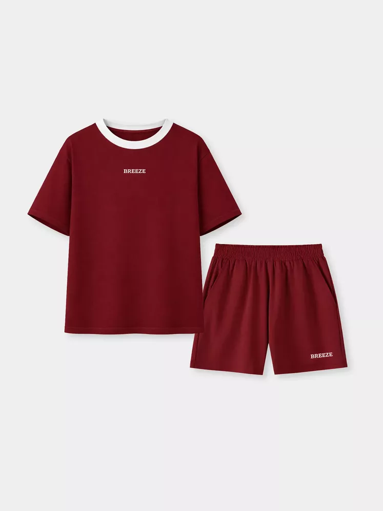 Bộ Thun Nữ Ngắn Tay EASY CASUAL 5S Fashion In Chữ WBTS26004