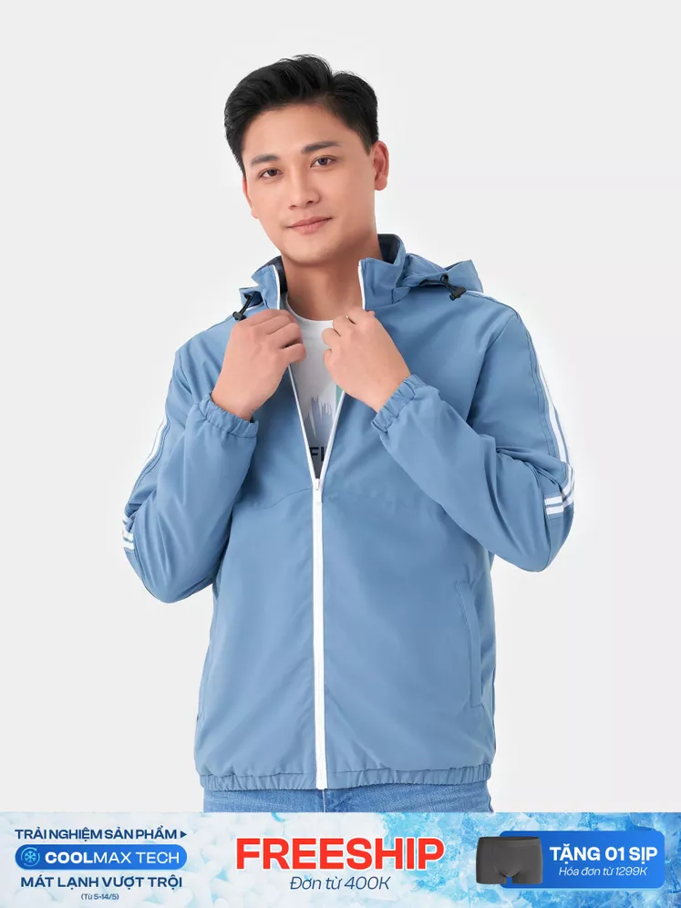 Áo Khoác Gió Nam 5S Fashion Trượt Nước Phom Slimfit AKG23016