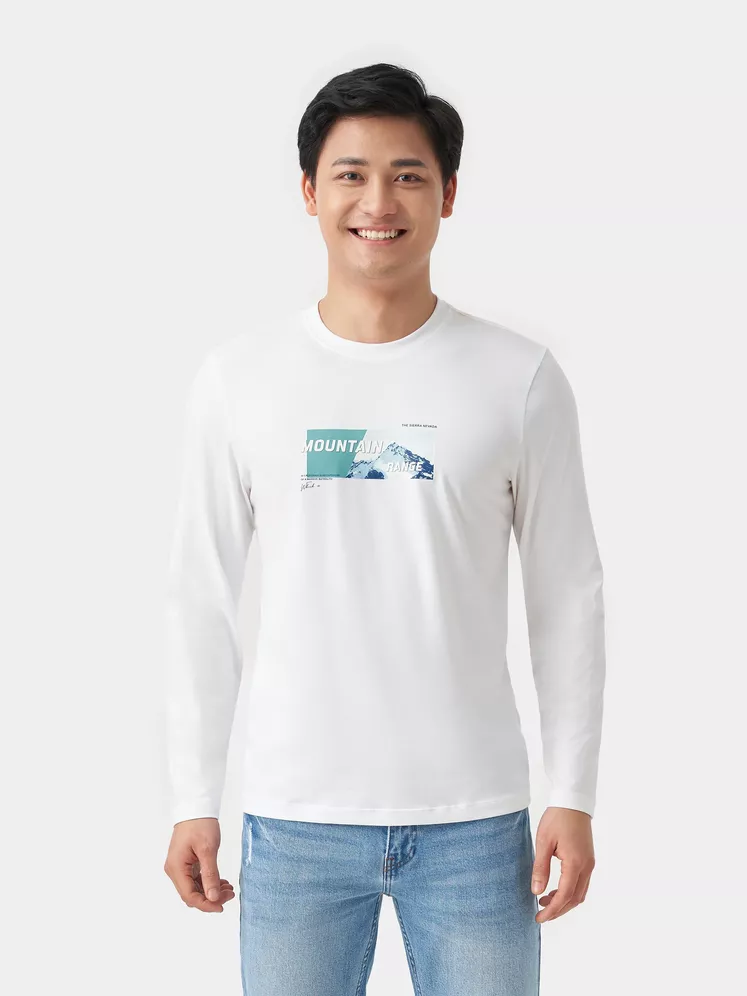 Áo Thun Nam Dài Tay Cổ Tròn 5S Fashion Slimfit ATO23009