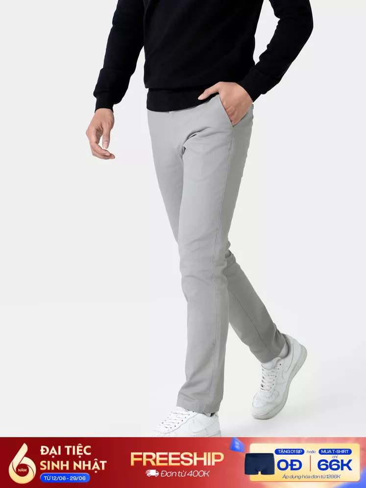 Quần Dài Kaki Nam 5S Fashion Basic Phom Slimfit QKK24111