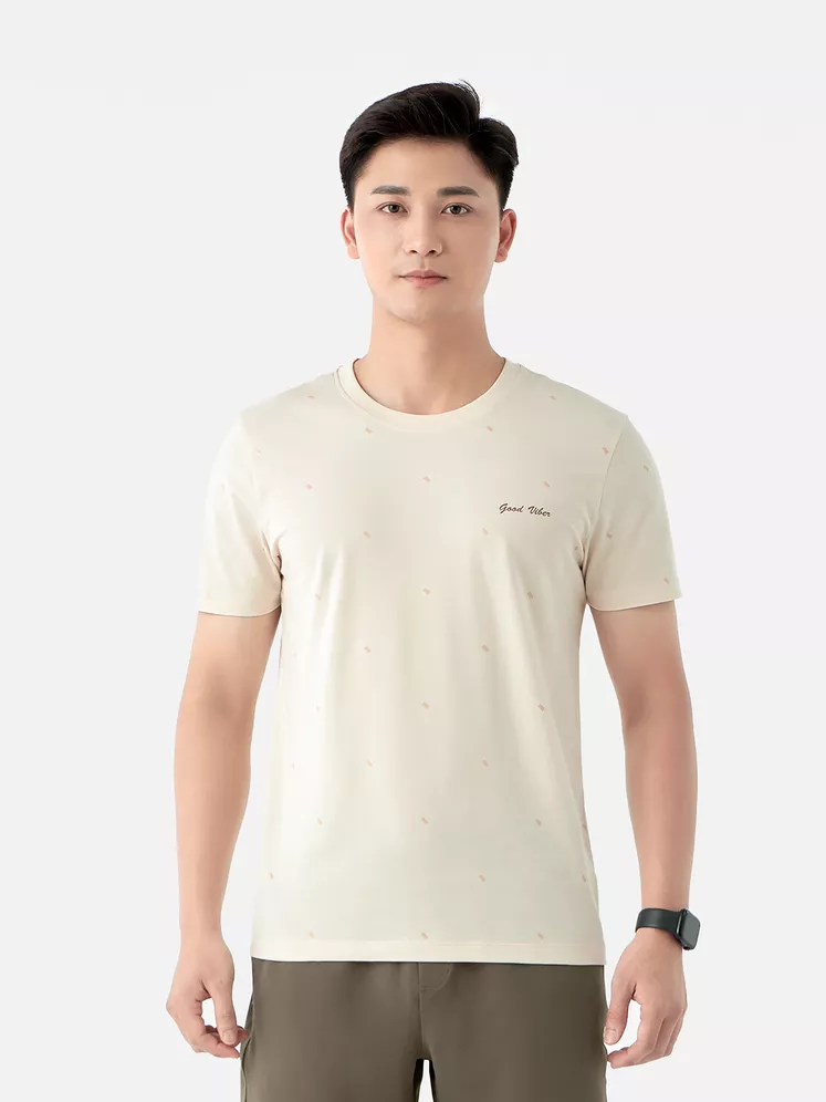 Áo Thun Nam Ngắn Tay 5S Fashion Họa Tiết Slimfit ATS24005