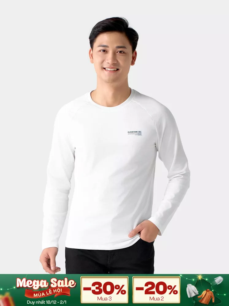 Áo Thun Nam Dài Tay 5S Fashion Tay Raglan Phom Slimfit ATH24012