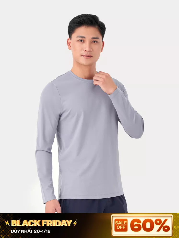 Áo Thun Nam Dài Tay Cổ Tròn 5S Fashion Regular Fit ATO23014