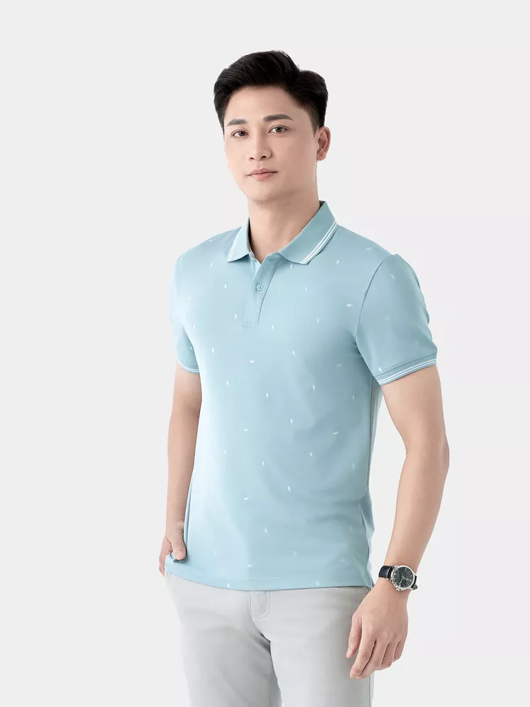Áo Polo Nam 5S Fashion In Họa Tiết Slimfit APC24051